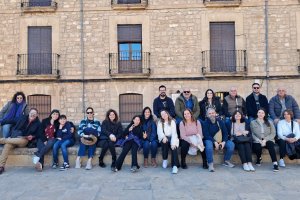 Grupo de hermanos del Perdón en la visita en la ciudad de Úbeda