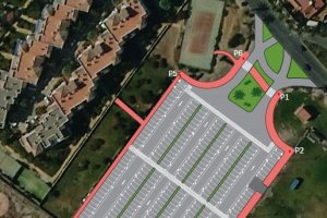 Plano de la actuación para ampliar aparcamientos en Almerimar.
