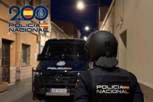 Vista de la operación policial en Pechina