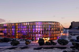 Boceto del aparcamiento en altura para el Hospital Universitario Torrecárdenas de Almería.