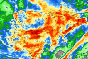 Imagen compartida por Mario Picazo con la formación de una DANA.