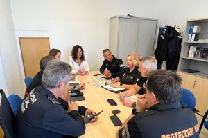 Imagen de la reunión con las diferentes fuerzas de seguridad