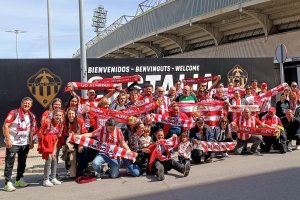 Rojiblancos en Castalia con su Almería.