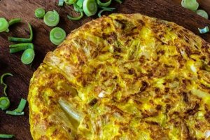 Tortilla de puerros.