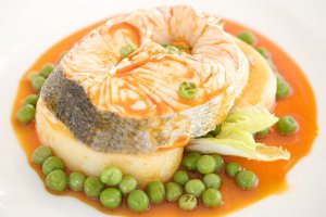 Merluza a la gallega.