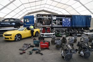 Imagen de archivo de una operación contra el robo de coches de alta gama.