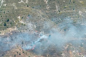 Imagen del incendio de Berja compartida por el Plan Infoca