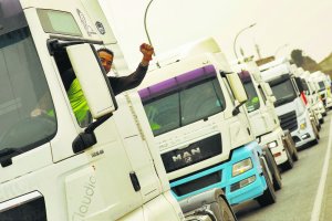 Flota de camiones en la provincia de Almería.