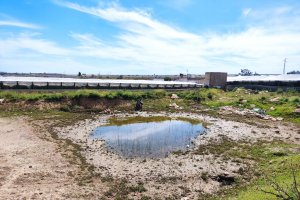 Uno de los solares que se verá afectado por las obras en los enlaces de la A7 en El Ejido.