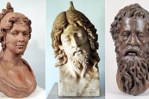 Flamenca con tocado en terracora; boceto para el Cristo de las Penas y Sanedrita en bronce: tres de las piezas del legado de Álvarez Duarte