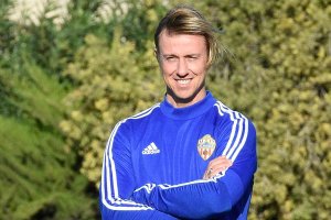 Guti en su primer entrenamiento con el Almería, que le dio la oportunidad en la campaña 2019-2020.