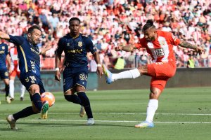 Luis Suárez en el que pudo haber sido su último partido con el Almería el pasado domingo frente al CD Tenerife.