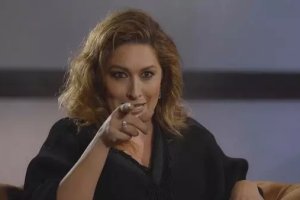 Estrella Morente en un momento de la entrevista.