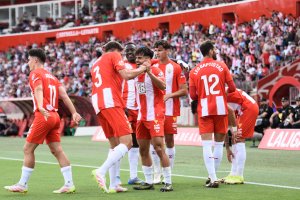 El grupo rojiblanco de Rubi se ha unido más que nunca para afrontar el encuentro de ida de las semifinales por el ascenso a Primera División.