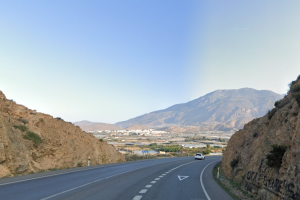 Zona de la carretera de Berja en la que ha ocurrido el atropello