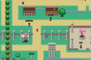 Un fotograma de la aldea virtual de filósofos programada con IA por Miguel Otero.