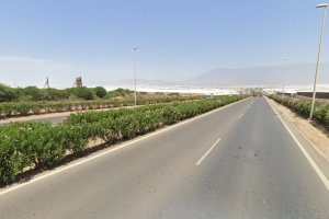 Tramo de la carretera de Almerimar.