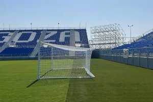 Las porterías del campo provisional del Zaragoza mantienen su esencia con las redes más profundas de España.