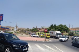 Imagen del suceso en la entrada de la ciudad