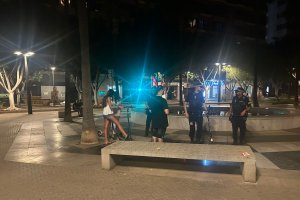 Actuación policial sobre un patinete eléctrico