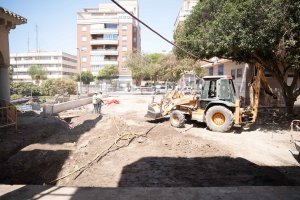 Obras en el exterior del Preventorio en la capital
