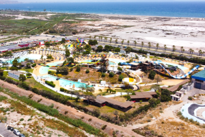Vista aérea de Mario Park en Roquetas de Mar.