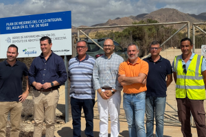 Visita a las obras del depósito de agua en Níjar.