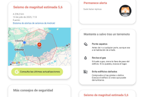 Algunas de las alertas recibidas por el terremoto en Almería.