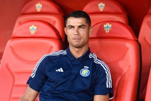 Cristiano Ronaldo en el Estadio de los Juegos Mediterráneos en agosto de 2024.