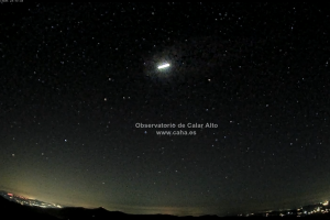 Imagen capada desde el Observatorio de Calar Alto de esta nueva bola de fuego