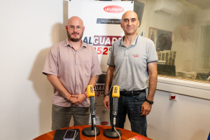 César Lorente, presentador de 'La vida en verde', y Benito Ortega, delegado de marketing y desarrollo de Massó Agro.