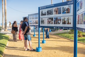 La exposición está instalada en el Parque Andaluz de Carboneras.