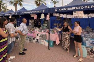 Stands de la primera Feria del Comercio y Servicios de Pulpí.