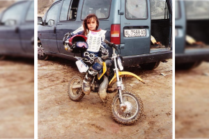 Victoria a sus seis añitos, en el momento en el que se inició en las competiciones.