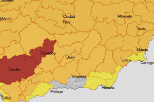 Mapa de alertas de la Aemet para este fin de semana.