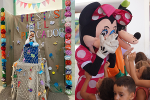 Virgen del Carmen elaborada por los niños de la Escuela de Verano 2025 y otros juegos