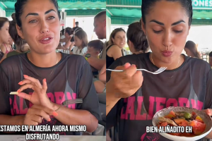 La influencer que ha probado el chiringuito de Carboneras.