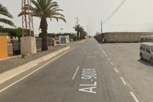 Imagen de la carretera A-9008 en el municipio de El Ejido.