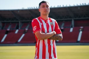 Thalys, el nuevo '9' del Almería en su nueva casa, el Estadio de los Juegos Mediterráneos.