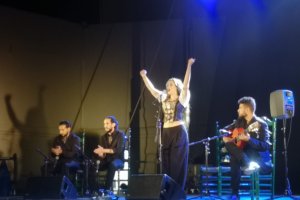 La cantaora cordobesa, Rocío Luna, durante un ramillete de fandangos.