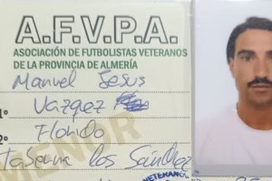 Ficha que le acredita como jugador de la Asociación de Futbolistas Veteranos (AFVPA).