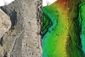 Plano de la zona investigada en Los Milanes.