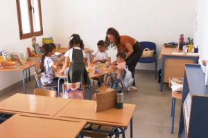 Los nueve niños y niñas del CPR San Roque de Enix.