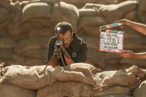 Iván Pellicer, en un momento del rodaje de la película ‘Carta blanca’.