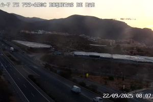 Autovía del Mediterráneo a su paso por Roquetas de Mar.