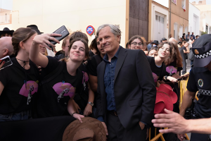 El actor y director Viggo Mortensen, en Tabernas, en una edición anterior del Almeria Western Film Festival