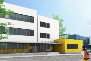 Infografía del proyecto del nuevo IES de Las Salinas, en Roquetas de Mar.