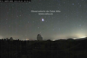 Bólido de fuego avistado por el Observatorio Calar Alto el 26 de septiembre