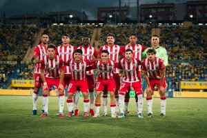 El once del Almería en el Estadio de Gran Canaria ante Las Palmas.