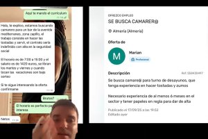 La cuenta de TikTok @soycamarero muestra la oferta de trabajo fraudulenta.